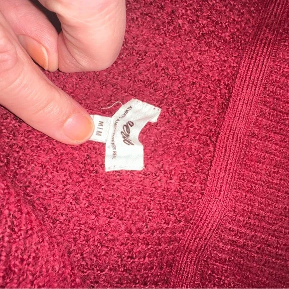 Aerie Cozy Ribbed Shawl Collar Sweater - Deep Wine - Picture 2 of 2